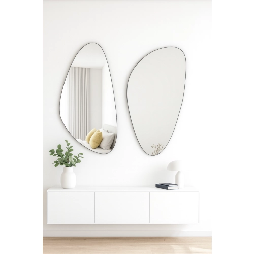 Zestaw dwóch luster o nieregularnym kształcie - SELENIT